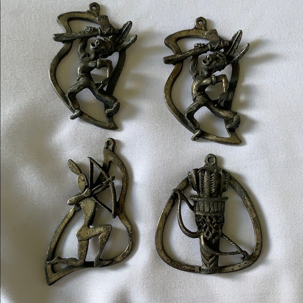 Vintage American Indian Kitschy Pendants - 4